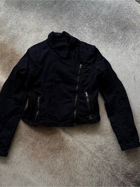 Black Asymmetrical Zip Women's Jacket - Unbranded